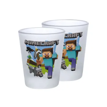 Minecraft Alex, Σφηνοπότηρα γυάλινα 45ml του πάγου (2 τεμάχια)