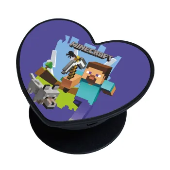 Minecraft Alex, Phone Holders Stand  καρδιά Μαύρο Βάση Στήριξης Κινητού στο Χέρι