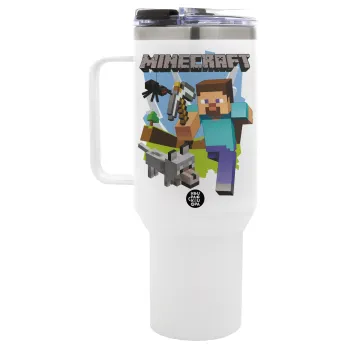 Minecraft Alex, Mega Tumbler με καπάκι, διπλού τοιχώματος (θερμό) 1,2L