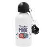 Teacher mode, Metal water bottle, White, aluminum 500ml