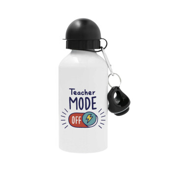 Teacher mode, Μεταλλικό παγούρι νερού, Λευκό, αλουμινίου 500ml