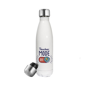 Teacher mode, Metal mug thermos White (Stainless steel), double wall, 500ml