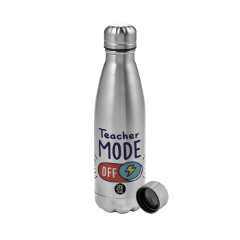 Teacher mode, Metallic water bottle, stainless steel, 750ml