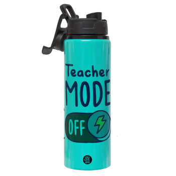 Teacher mode, Metallic water bottle with safety lid, 850ml aluminum
