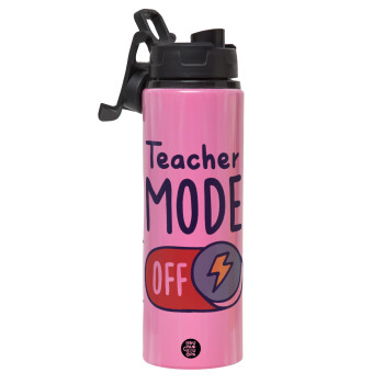 Teacher mode, Metallic water bottle with safety lid, 850ml aluminum