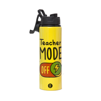 Teacher mode, Metallic water bottle with safety lid, 850ml aluminum