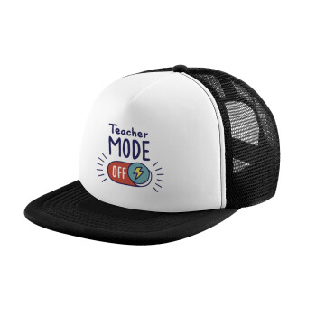 Teacher mode, Καπέλο Soft Trucker με Δίχτυ Black/White 