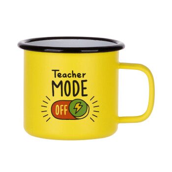Teacher mode, Κούπα Μεταλλική εμαγιέ ΜΑΤ Κίτρινη 360ml