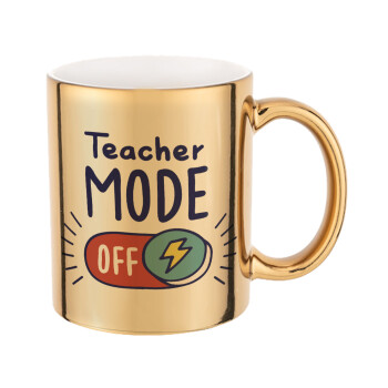 Teacher mode, Mug ceramic, gold mirror, 330ml