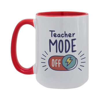 Teacher mode, Κούπα Mega 15oz, κεραμική Κόκκινη, 450ml