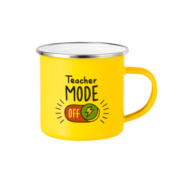 Teacher mode, Yellow Enamel Metallic Cup 360ml