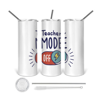 Teacher mode, 360 Eco friendly stainless steel tumbler 600ml, with metal straw & cleaning brush