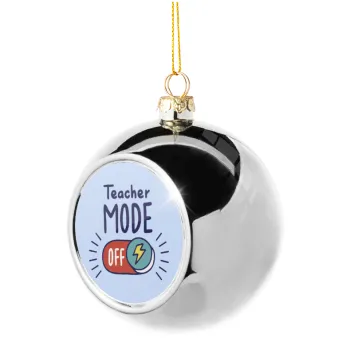 Teacher mode, Silver 8cm Christmas tree ball ornament