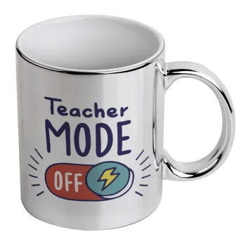 Teacher mode, Κούπα κεραμική, ασημένια καθρέπτης, 330ml