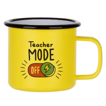 Teacher mode, Κούπα Μεταλλική εμαγιέ ΜΑΤ Κίτρινη 360ml