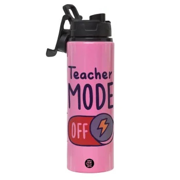 Teacher mode, Metallic water bottle with safety lid, 850ml aluminum