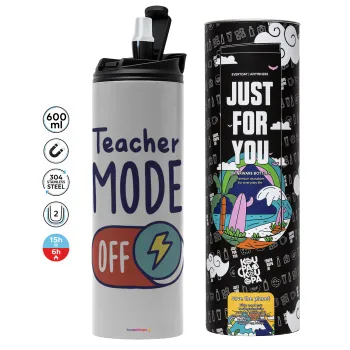 Teacher mode, Tumbler stainless steel GREY 600ml