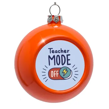 Teacher mode, Orange Christmas tree ornament bauble 8cm