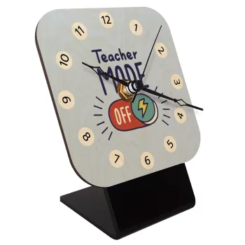 Teacher mode, Quartz Table clock in natural wood (10cm)