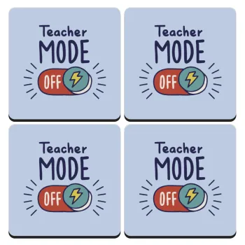 Teacher mode, ΣΕΤ 4 Σουβέρ ξύλινα τετράγωνα (9cm)