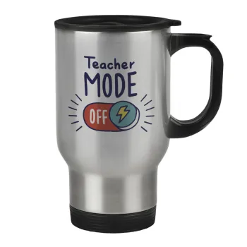 Teacher mode, Κούπα ταξιδιού ανοξείδωτη με καπάκι, διπλού τοιχώματος (θερμό) 450ml
