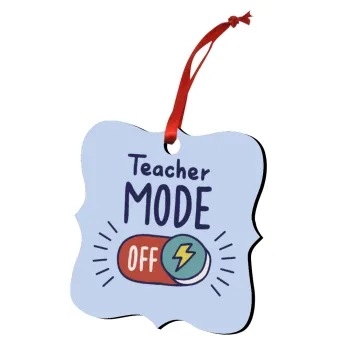 Teacher mode, Christmas ornament polygon wooden 7.5cm