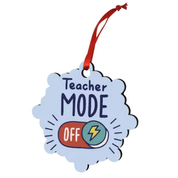 Teacher mode, Christmas ornament snowflake wooden 7.5cm