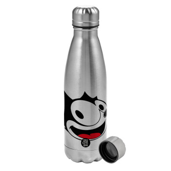 Felix the cat, Metallic water bottle, stainless steel, 750ml