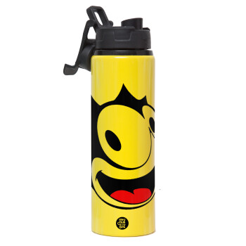 Felix the cat, Metallic water bottle with safety lid, 850ml aluminum