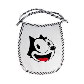 Felix the cat, Σαλιάρα μωρού αλέκιαστη με κορδόνι Μαύρη