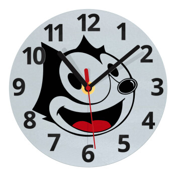 Felix the cat, Ρολόι τοίχου γυάλινο (20cm)