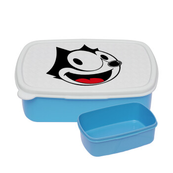 Felix the cat, ΜΠΛΕ παιδικό δοχείο φαγητού (lunchbox) πλαστικό (BPA-FREE) Lunch Βox M18 x Π13 x Υ6cm