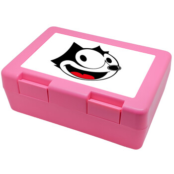 Felix the cat, Children's cookie container PINK 185x128x65mm (BPA free plastic)