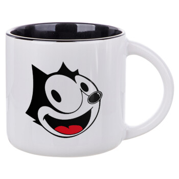 Felix the cat, Κούπα κεραμική 400ml Λευκή/Μαύρη