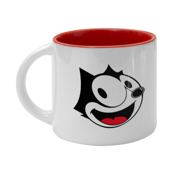 Felix the cat, Κούπα κεραμική 400ml Λευκή/Κόκκινη