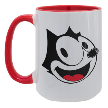 Felix the cat, Κούπα Mega 15oz, κεραμική Κόκκινη, 450ml