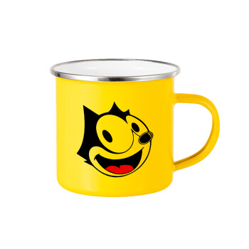 Felix the cat, Κούπα Μεταλλική εμαγιέ Κίτρινη 360ml