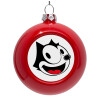 Red Christmas tree ornament bauble 8cm