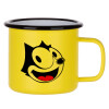 Metallic enamel MATT Yellow cup 360ml