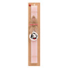 Easter Set, wooden keychain & scented flat Easter candle (30cm) (PINK)