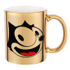 Mug ceramic, gold mirror, 330ml