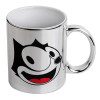 Mug ceramic, silver mirror, 330ml