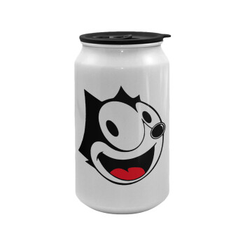 Felix the cat, Κούπα ταξιδιού μεταλλική με καπάκι (tin-can) 500ml