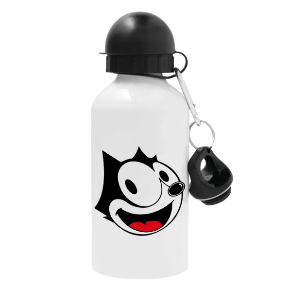 Felix the cat — Μεταλλικό παγούρι νερού, Λευκό, αλουμινίου 500ml