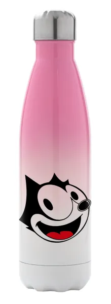 Felix the cat — Μεταλλικό παγούρι θερμός Ροζ/Λευκό (Stainless steel), διπλού τοιχώματος, 500ml