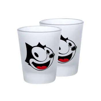 Felix the cat, Σφηνοπότηρα γυάλινα 45ml του πάγου (2 τεμάχια)