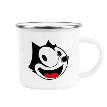 Felix the cat, Metallic enamel cup white 360ml