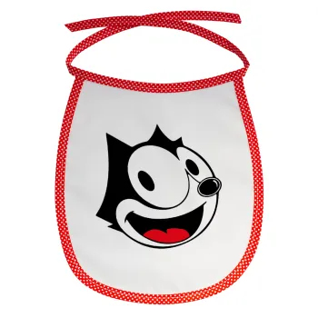Felix the cat, Σαλιάρα μωρού αλέκιαστη με κορδόνι Κόκκινη