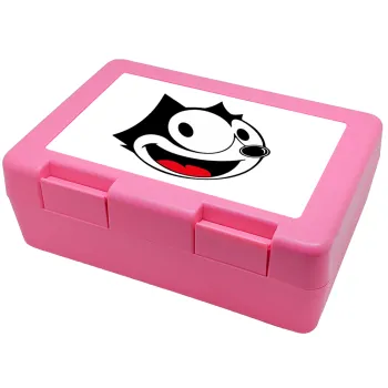 Felix the cat, Παιδικό δοχείο κολατσιού ΡΟΖ 185x128x65mm (BPA free πλαστικό)