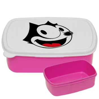 Felix the cat, ΡΟΖ παιδικό δοχείο φαγητού (lunchbox) πλαστικό (BPA-FREE) Lunch Βox M18 x Π13 x Υ6cm